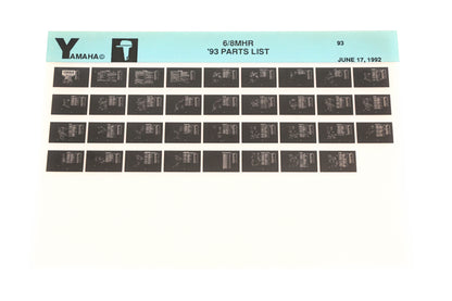 OEM Yamaha YN005-29 1993 6/8MHR Parts List Microfiche