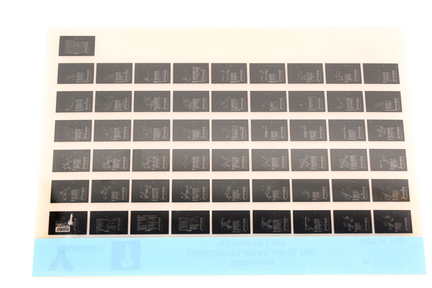 OEM Yamaha YN005-34 1993 25M(E)HR (25MSHR/ELHR/MLHR/ELRR) Parts List Microfiche