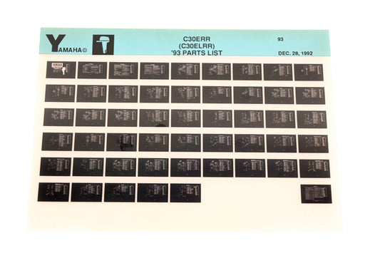 OEM Yamaha YN005-37 1993 C30ERR (C30ELRR) Parts List Microfiche