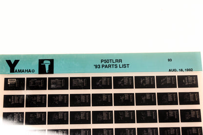 OEM Yamaha YN005-38 1993 P50TLRR Parts List Microfiche