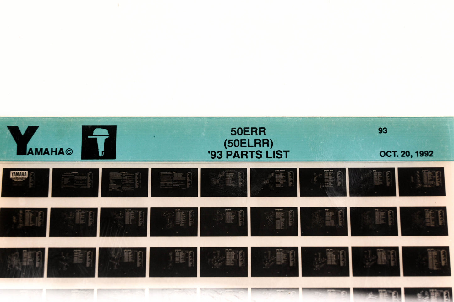 OEM Yamaha YN005-39 1993 50ERR (50ELRR) Parts List Microfiche