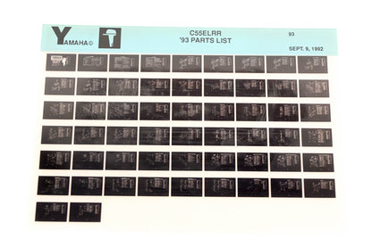OEM Yamaha YN005-40 1993 C55ELRR Parts List Microfiche