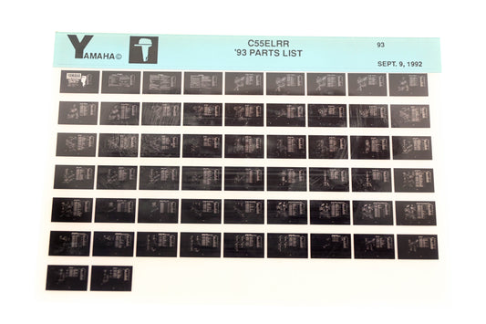 OEM Yamaha YN005-40 1993 C55ELRR Parts List Microfiche