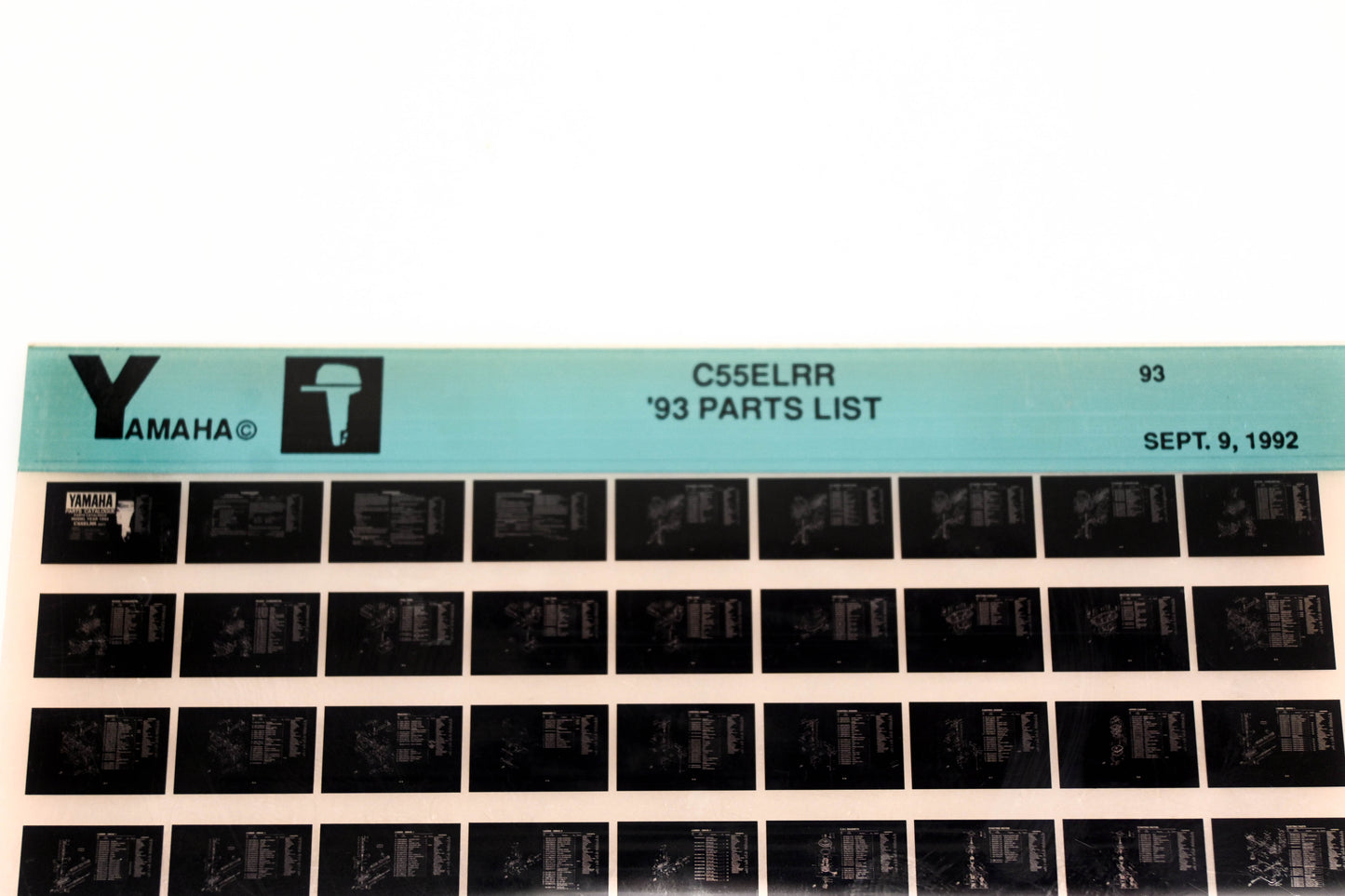 OEM Yamaha YN005-40 1993 C55ELRR Parts List Microfiche