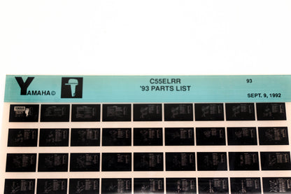 OEM Yamaha YN005-40 1993 C55ELRR Parts List Microfiche