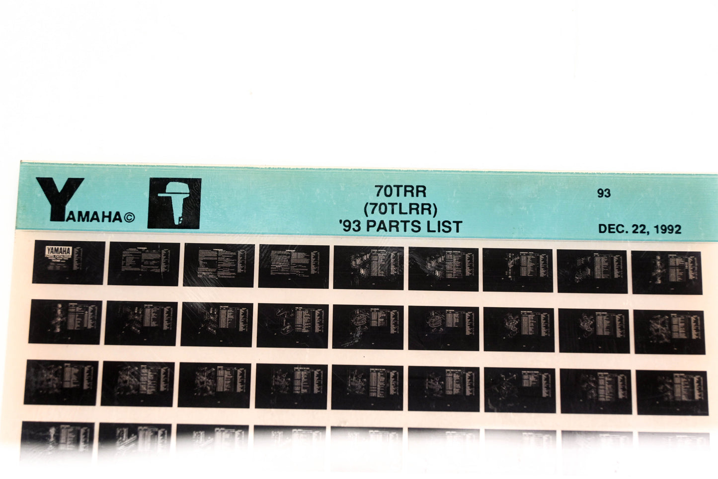 OEM Yamaha YN005-42 1993 70TRR (70TLRR) Parts List Microfiche