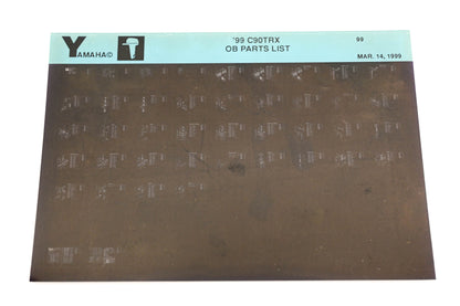 OEM Yamaha YN005-43 1999 C90TRX Outboard Parts List Microfiche
