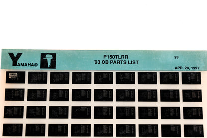 OEM Yamaha YN005-44 1993 P150TLRR Parts List Microfiche