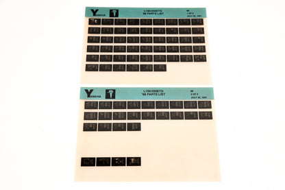 OEM Yamaha YN005-45 1988 L150/200ETG Parts List Microfiche Lot