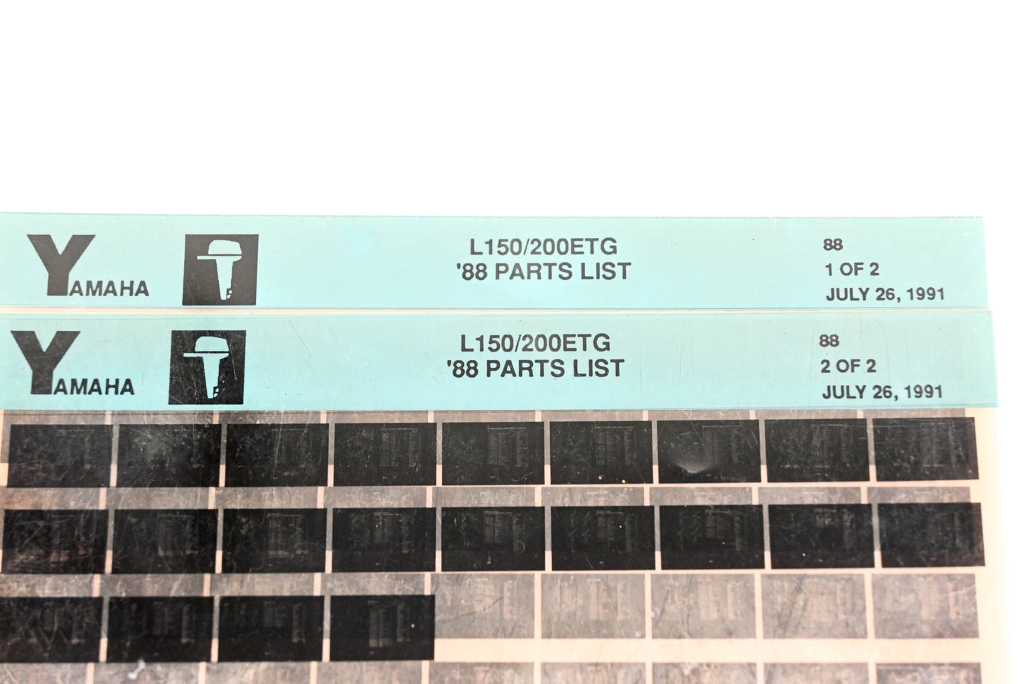 OEM Yamaha YN005-45 1988 L150/200ETG Parts List Microfiche Lot