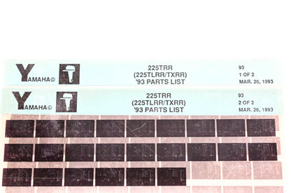 OEM Yamaha YN005-47 1993 225TRR (225TLRR/TXRR) Parts List Microfiche Lot