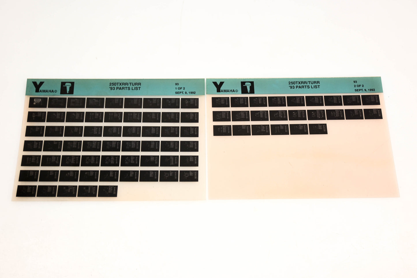 OEM Yamaha YN005-48 1993 250TXRR/TURR Parts List Microfiche Lot