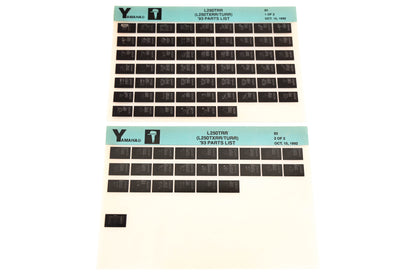 OEM Yamaha YN005-50 1993 L250TRR (L250TXRR/TURR) Parts List Microfiche Lot