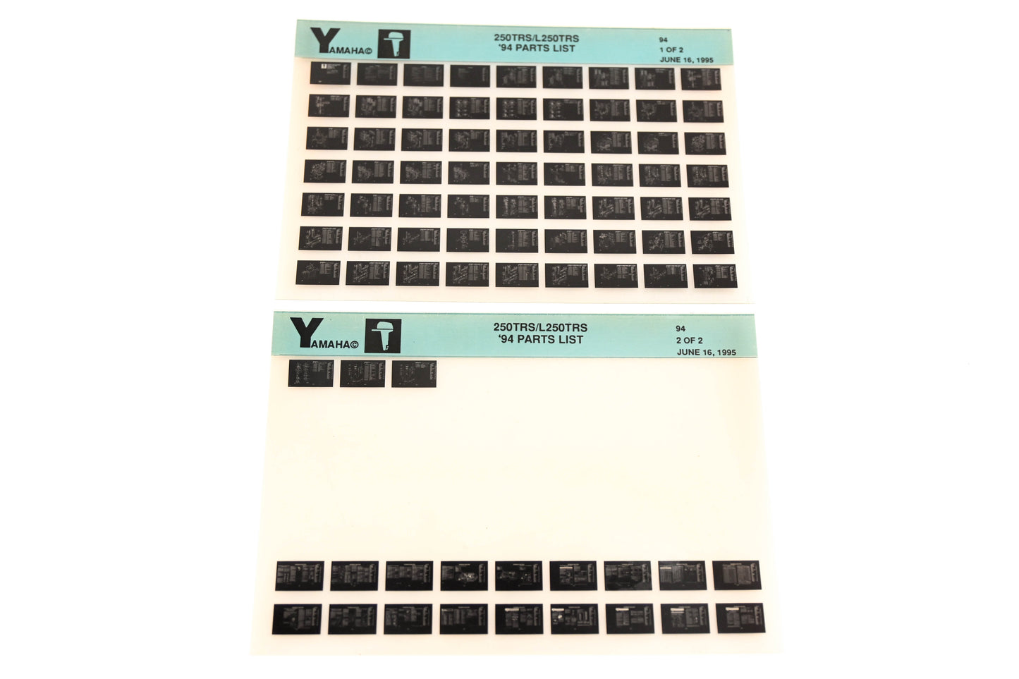 OEM Yamaha YN005-51 1994 250TRS/L250TRS Parts List Microfiche Lot