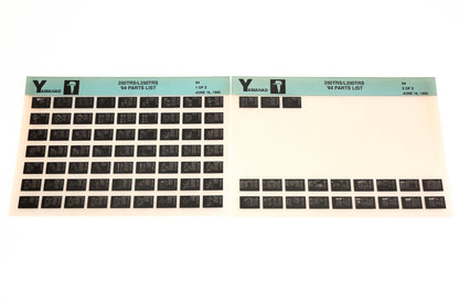 OEM Yamaha YN005-51 1994 250TRS/L250TRS Parts List Microfiche Lot