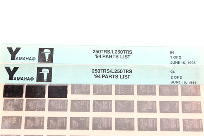 OEM Yamaha YN005-51 1994 250TRS/L250TRS Parts List Microfiche Lot