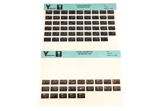 OEM Yamaha YN005-52 1994 P150/175/200TRS Parts List Microfiche Lot