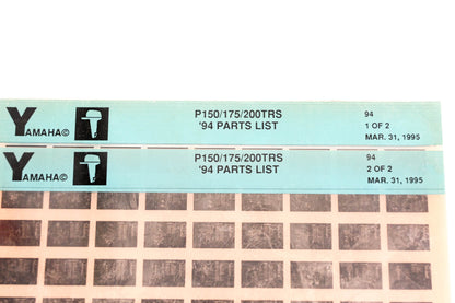 OEM Yamaha YN005-52 1994 P150/175/200TRS Parts List Microfiche Lot