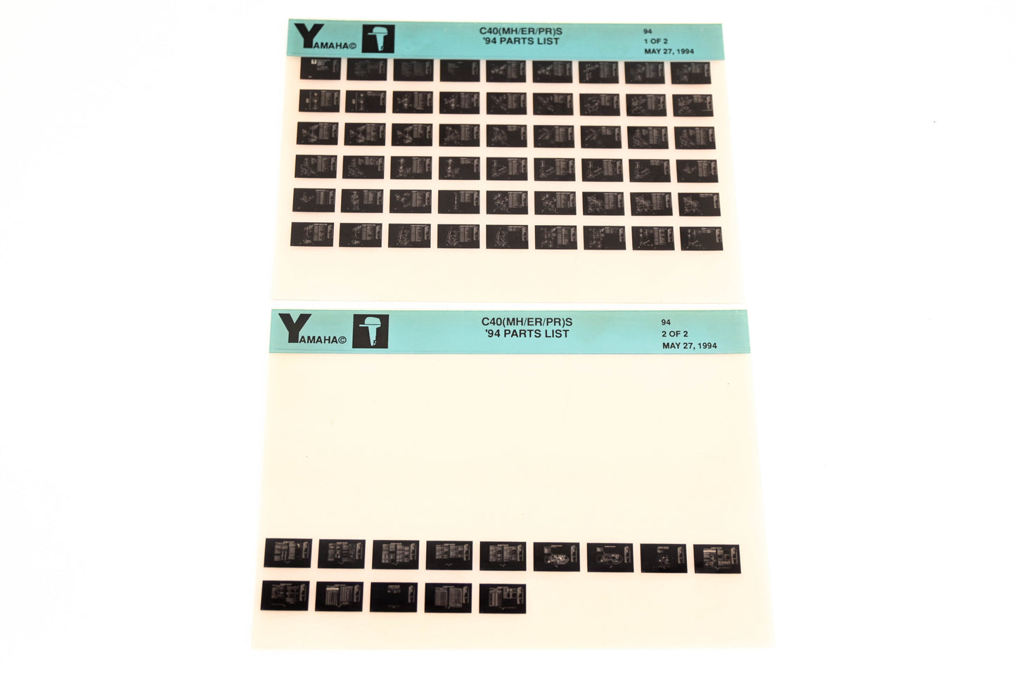OEM Yamaha YN005-53 1994 C40(MH/ER/PR)S Parts List Microfiche Lot