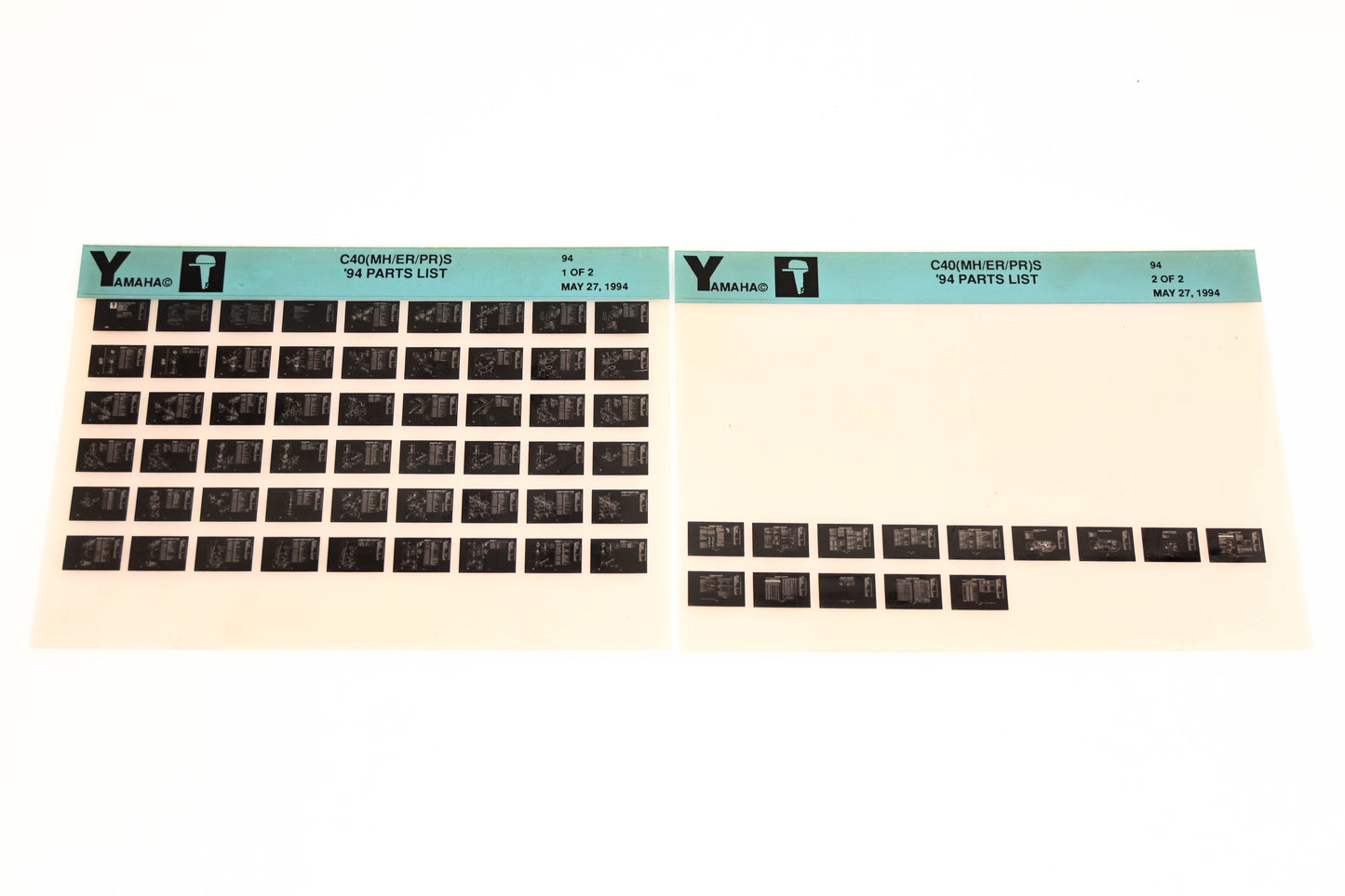 OEM Yamaha YN005-53 1994 C40(MH/ER/PR)S Parts List Microfiche Lot