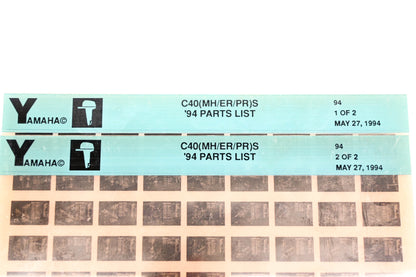 OEM Yamaha YN005-53 1994 C40(MH/ER/PR)S Parts List Microfiche Lot