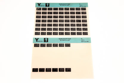 OEM Yamaha YN005-55 1994 40(MH/ER/PR/TR)S Parts List Microfiche Lot