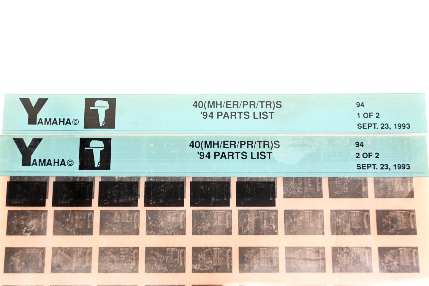 OEM Yamaha YN005-55 1994 40(MH/ER/PR/TR)S Parts List Microfiche Lot