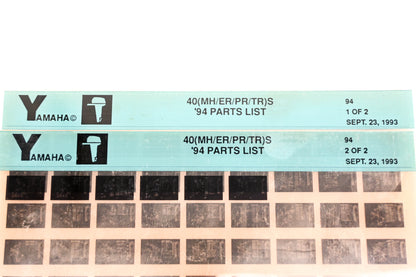OEM Yamaha YN005-55 1994 40(MH/ER/PR/TR)S Parts List Microfiche Lot
