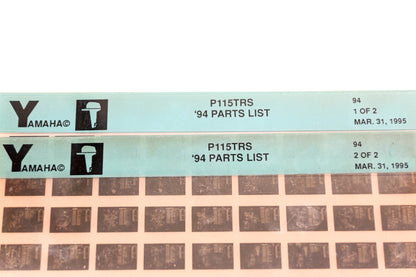 OEM Yamaha YN005-57 1994 P115TRS Parts List Microfiche Lot