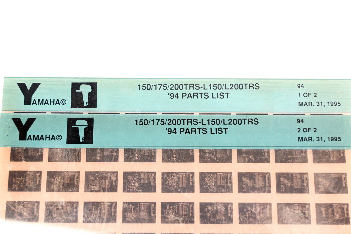 OEM Yamaha YN005-58 1994 150/175/200TRS-L150/200TRS Parts List Microfiche Lot