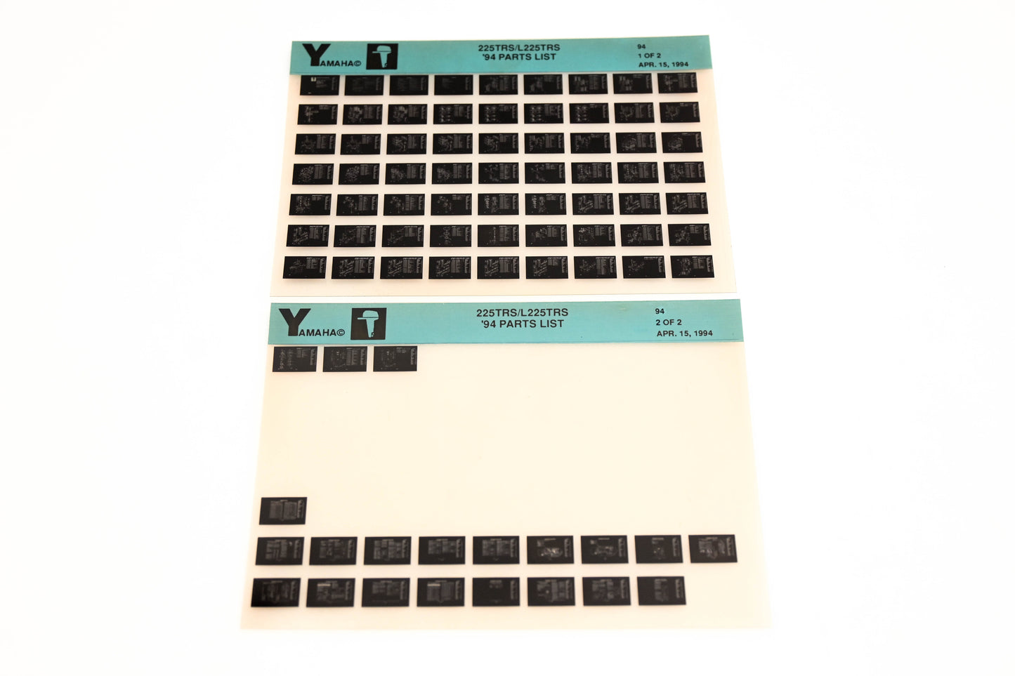 OEM Yamaha YN005-59 1994 225TRS/L225TRS Parts List Microfiche Lot