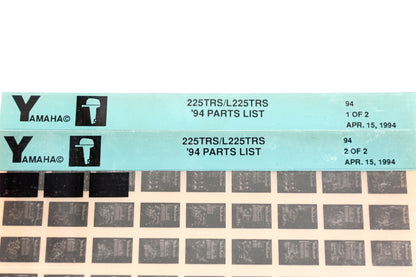 OEM Yamaha YN005-59 1994 225TRS/L225TRS Parts List Microfiche Lot