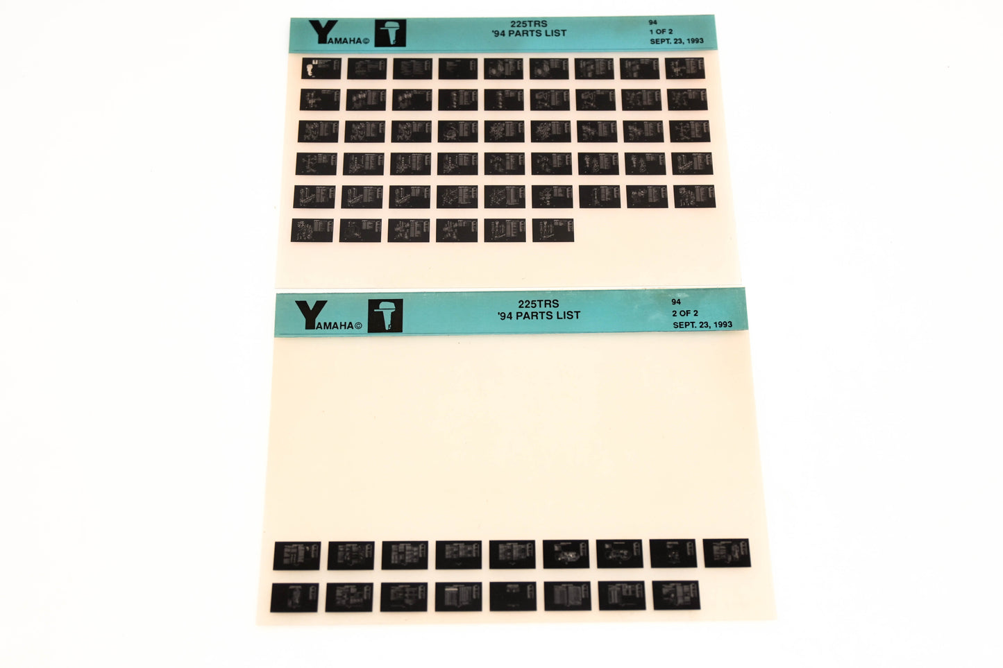 OEM Yamaha YN005-60 1994 225TRS Parts List Microfiche Lot