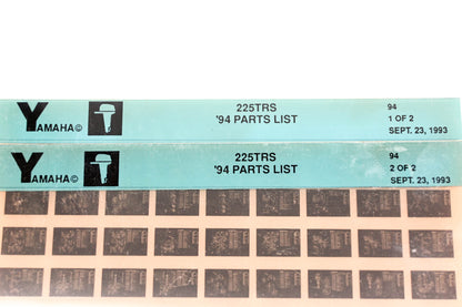 OEM Yamaha YN005-60 1994 225TRS Parts List Microfiche Lot