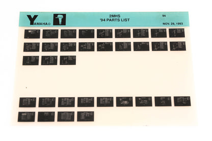 OEM Yamaha YN005-61 1994 2MHS Parts List Microfiche