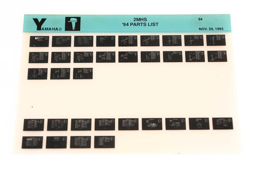 OEM Yamaha YN005-61 1994 2MHS Parts List Microfiche