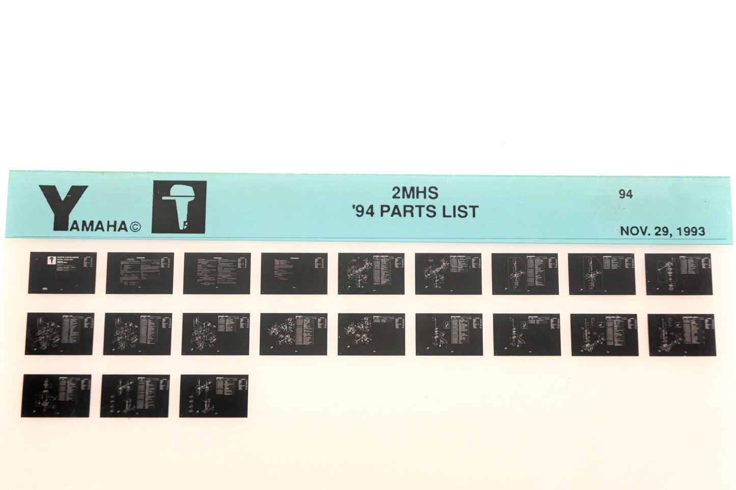 OEM Yamaha YN005-61 1994 2MHS Parts List Microfiche