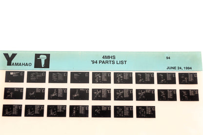 OEM Yamaha YN005-63 1994 4MHS Parts List Microfiche