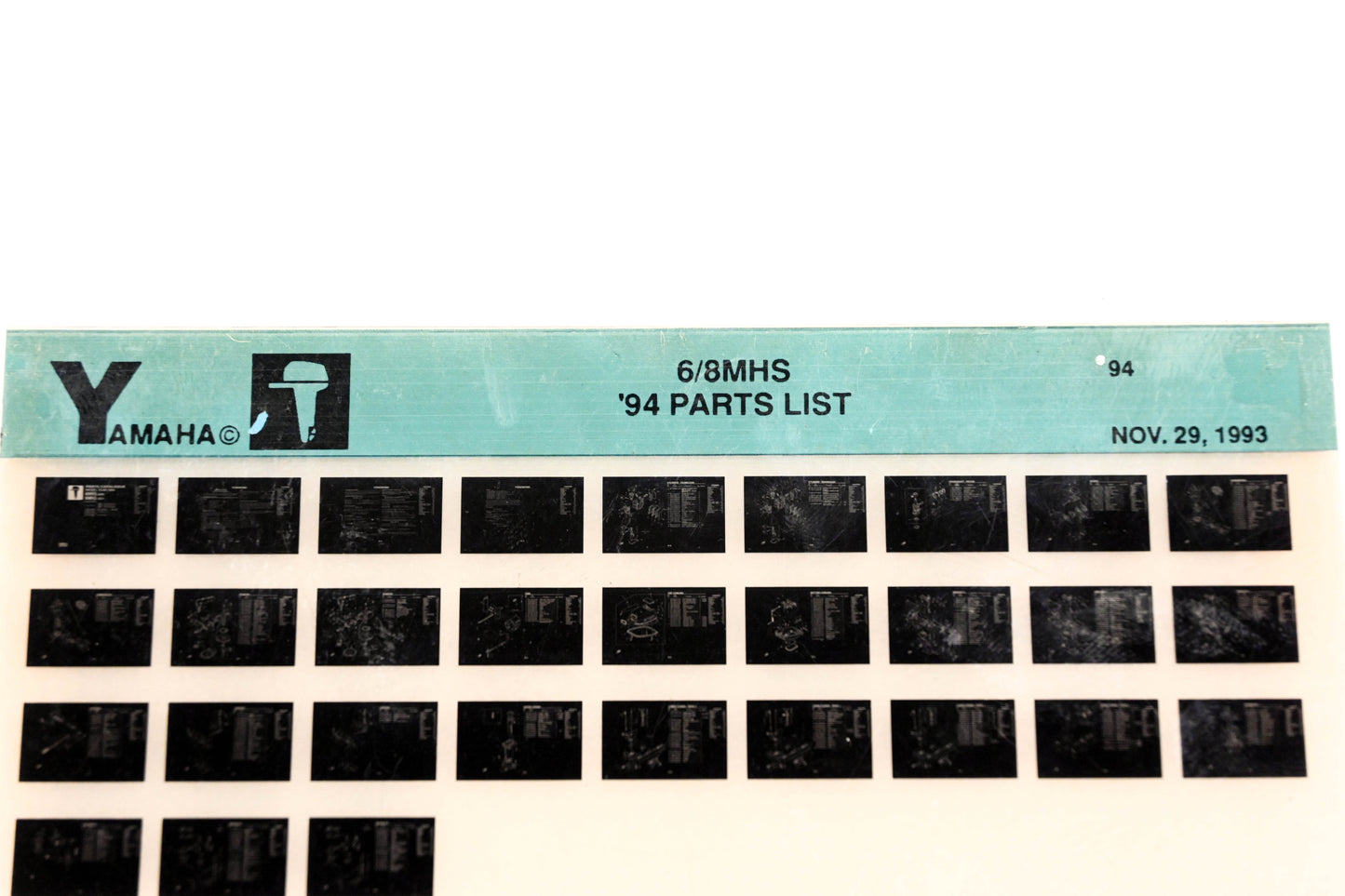OEM Yamaha YN005-64 1994 6/8MHS Parts List Microfiche