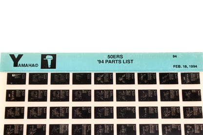 OEM Yamaha YN005-71 1994 50ERS Parts List Microfiche