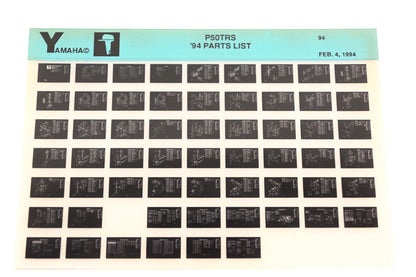 OEM Yamaha YN005-73 1994 P50TRS Parts List Microfiche