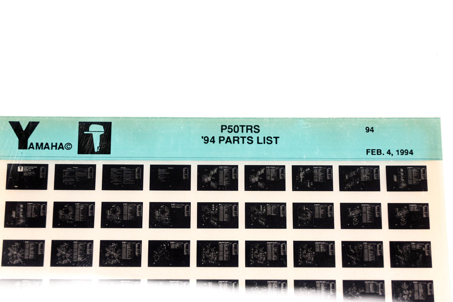 OEM Yamaha YN005-73 1994 P50TRS Parts List Microfiche