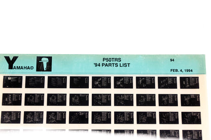 OEM Yamaha YN005-73 1994 P50TRS Parts List Microfiche