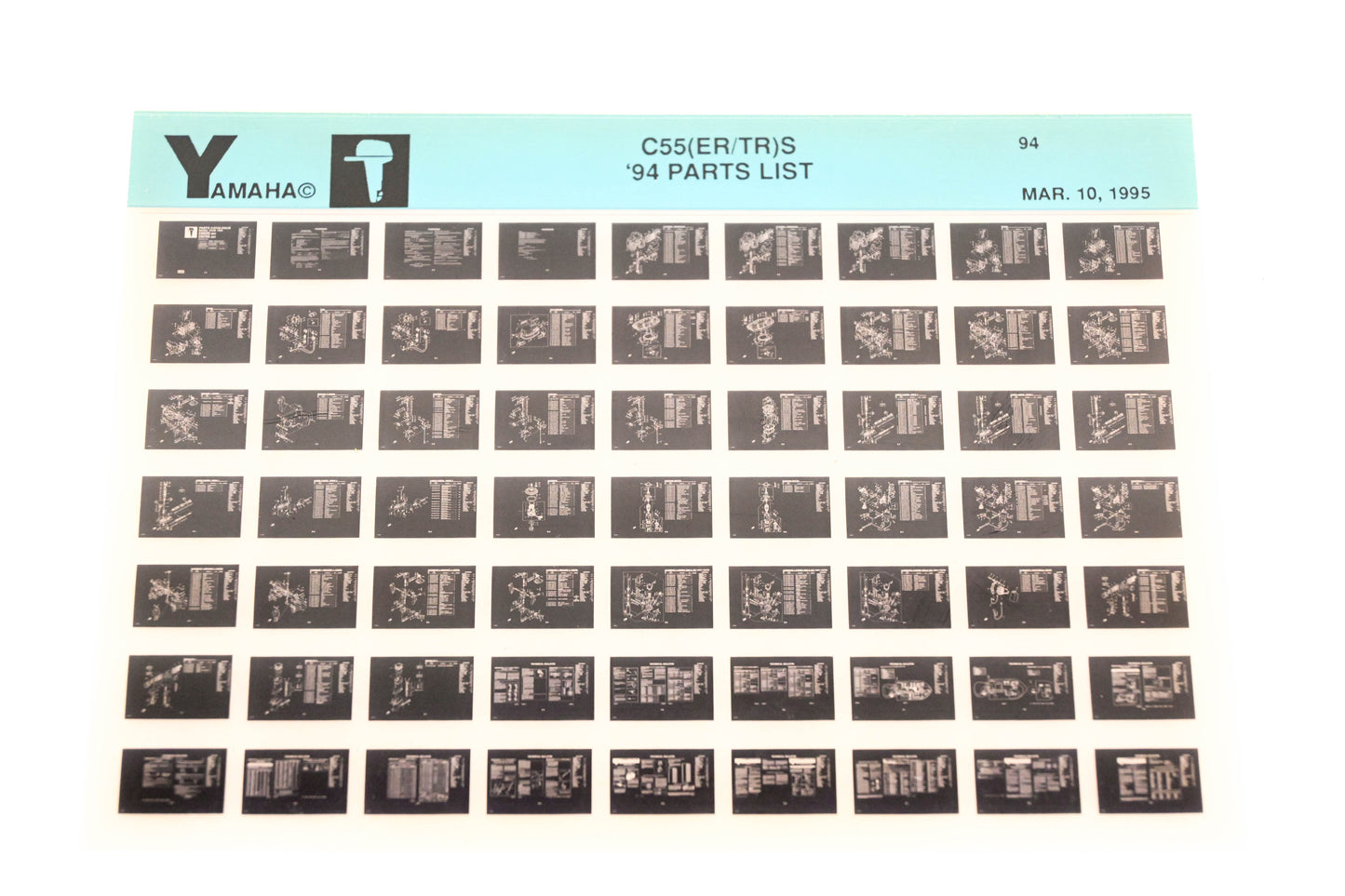 OEM Yamaha YN005-74 1994 C55(ER/TR)S Parts List Microfiche
