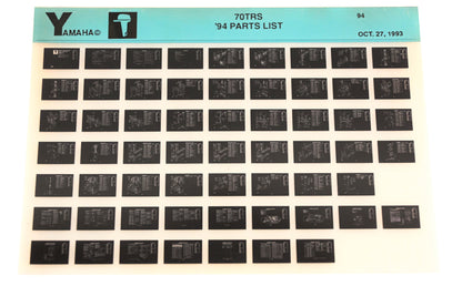 OEM Yamaha YN005-76 1994 70TRS Parts List Microfiche