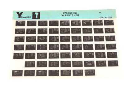OEM Yamaha YN005-77 1994 C75/C85TRS Parts List Microfiche