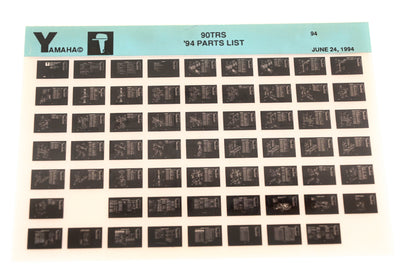 OEM Yamaha YN005-78 1994 90TRS Parts List Microfiche