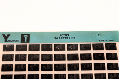 OEM Yamaha YN005-78 1994 90TRS Parts List Microfiche