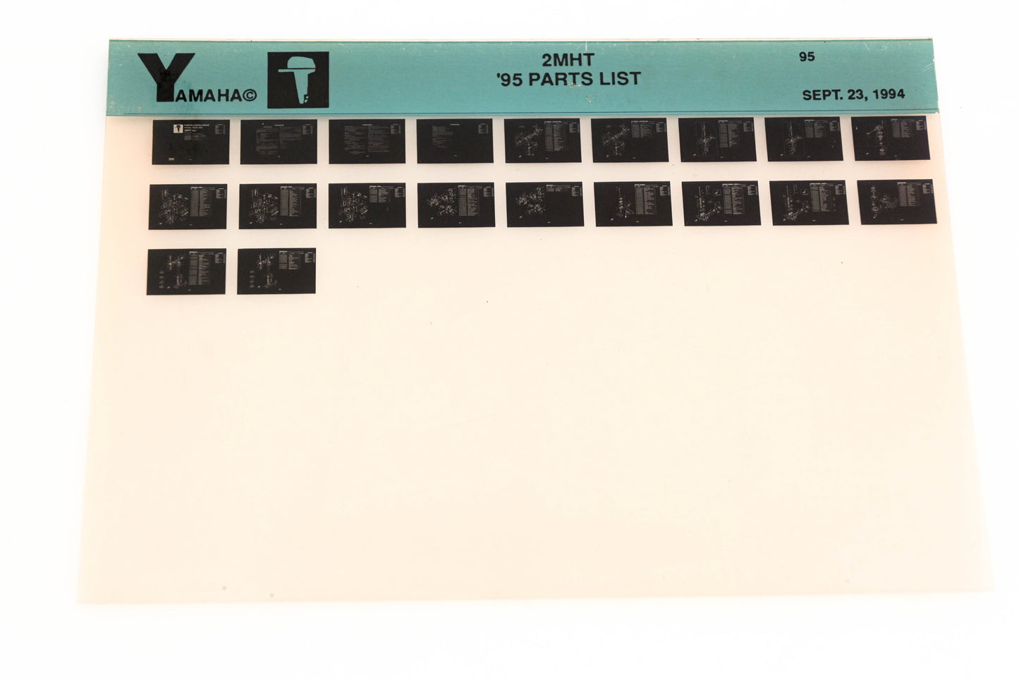 OEM Yamaha YN005-79 1995 2MHT Parts List Microfiche