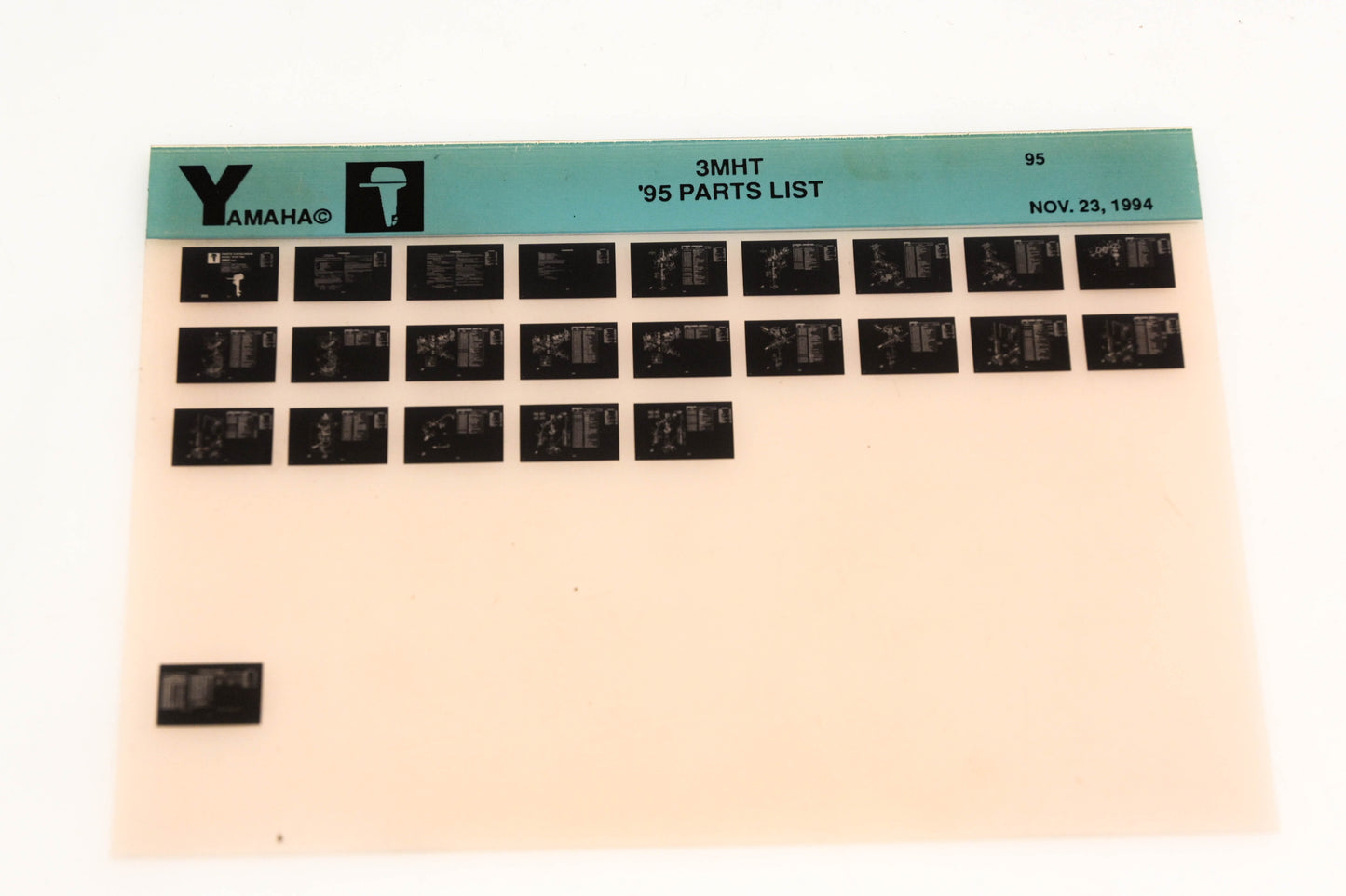 OEM Yamaha YN005-80 1995 3MHT Parts List Microfiche